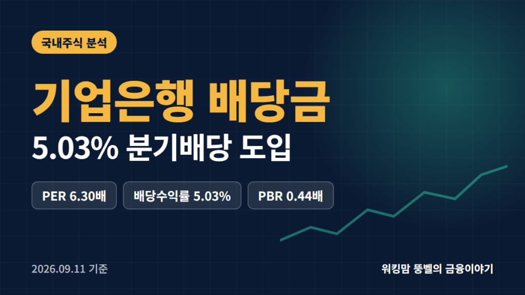 기업은행 배당금