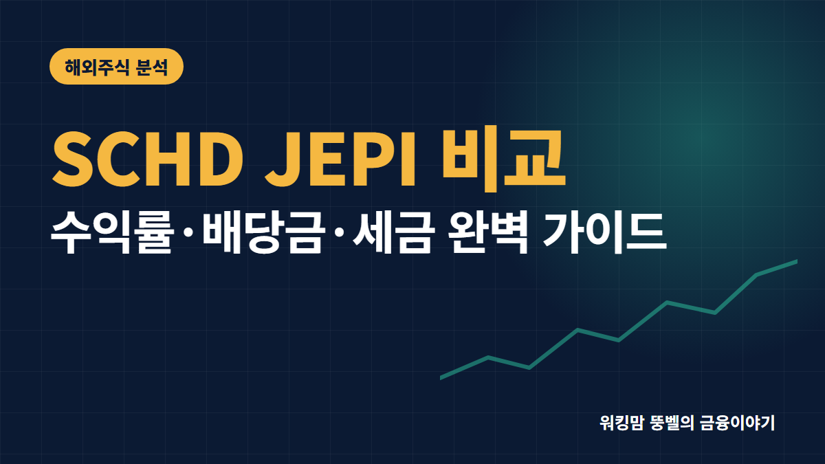 미국 배당 ETF SCHD JEPI 비교: 수익률·배당금·세금 완벽 가이드 핵심 요약