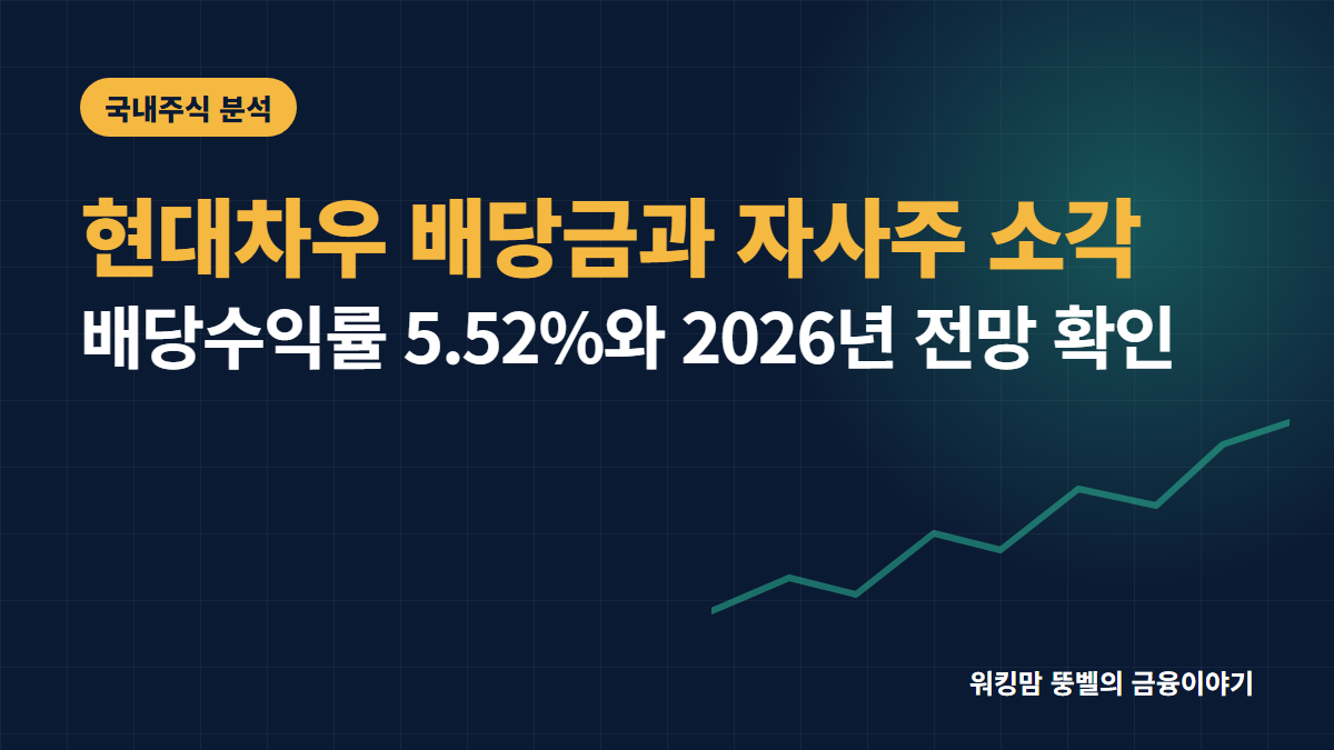 현대차우 배당금 10,050원 지급 배경과 2026년 배당수익률 전망 핵심 요약