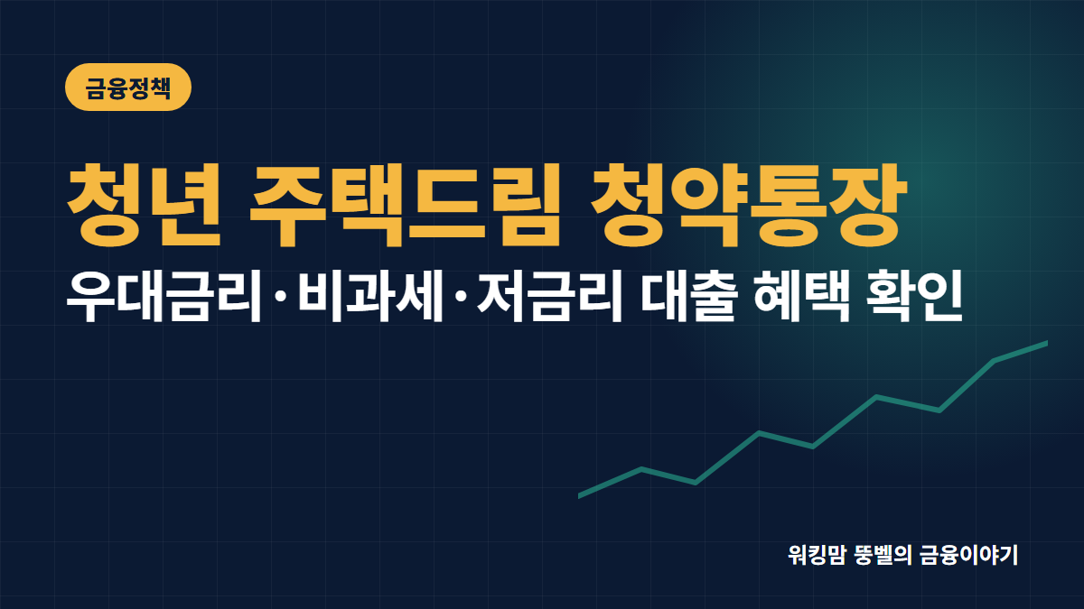 2026년 청년 주택드림 청약통장 가입 조건과 혜택 정리 핵심 요약